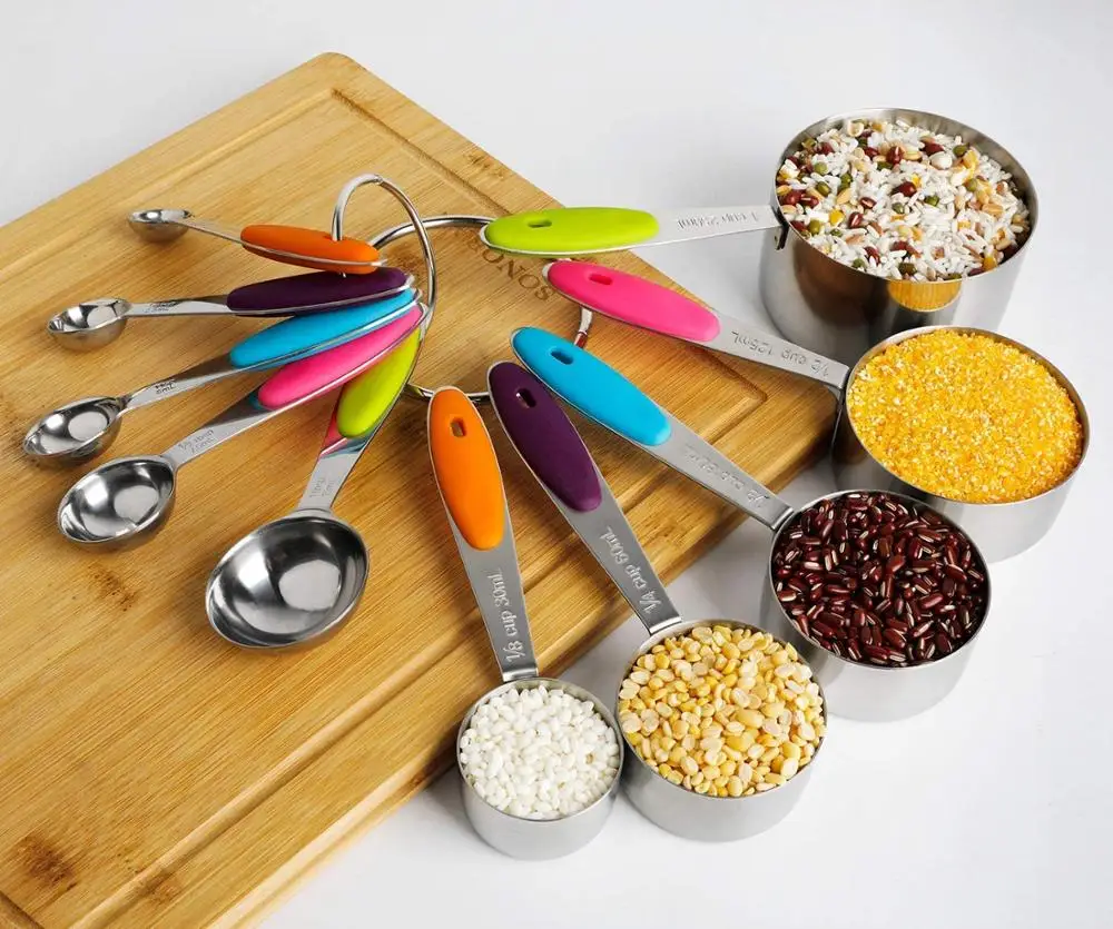 Kitchen Baking Utensil Set - Measuring Cups and Spoons Set, 10