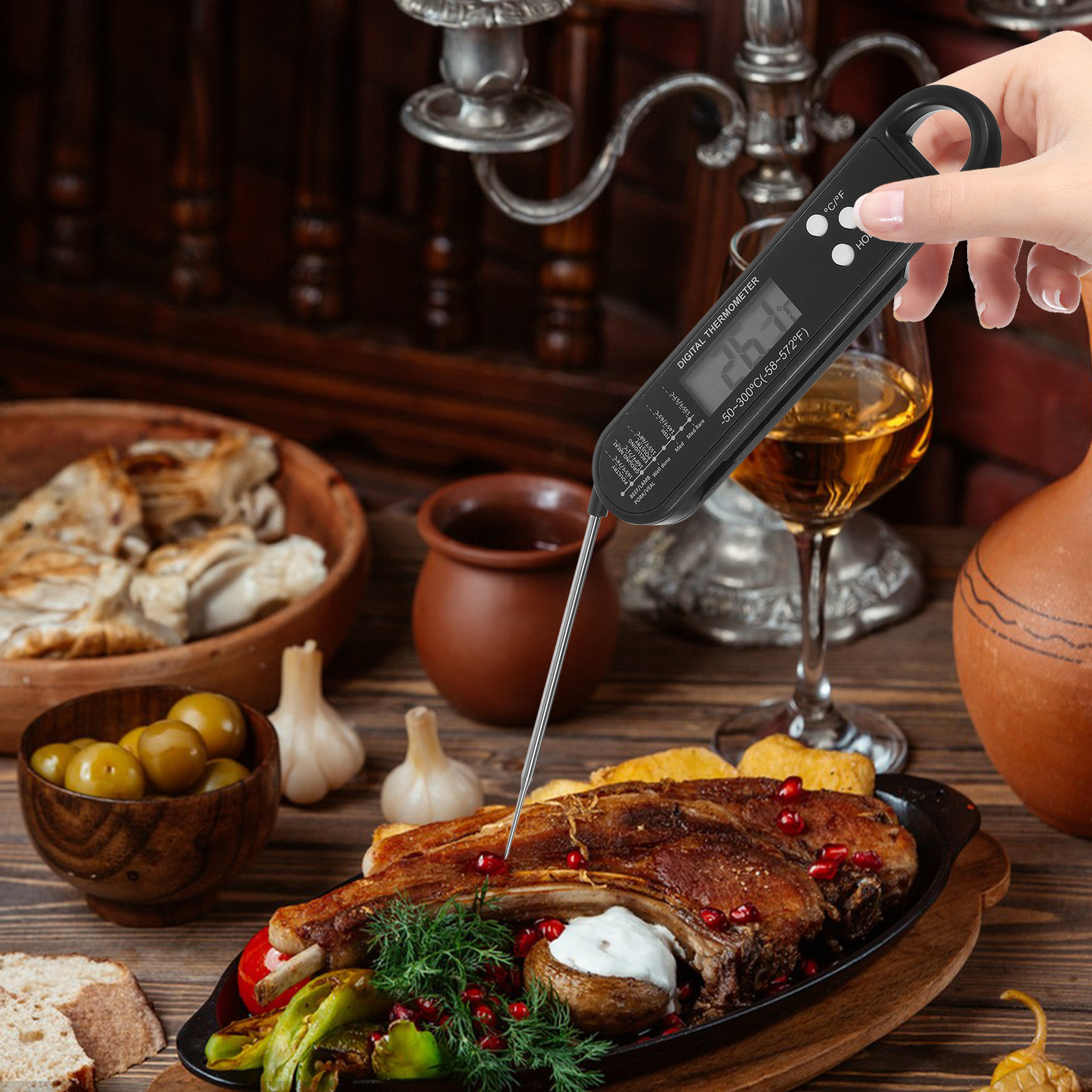 Digital Meat Thermometer Stain – обзор и цена Kitchen Baking Cooking