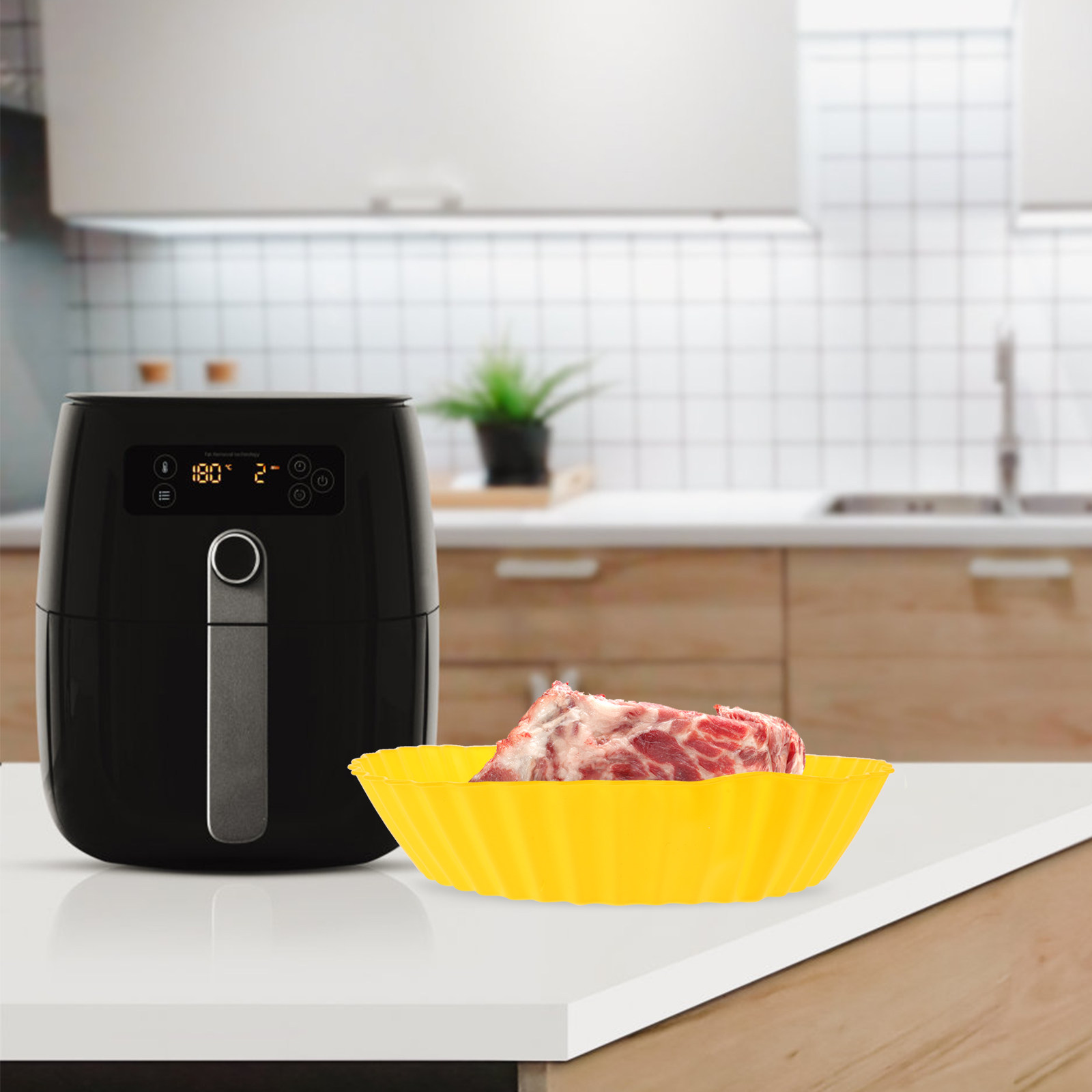 2Pcs Silicone Air Fryer Pot Re – обзор и цена Kitchen Accessories For Baking