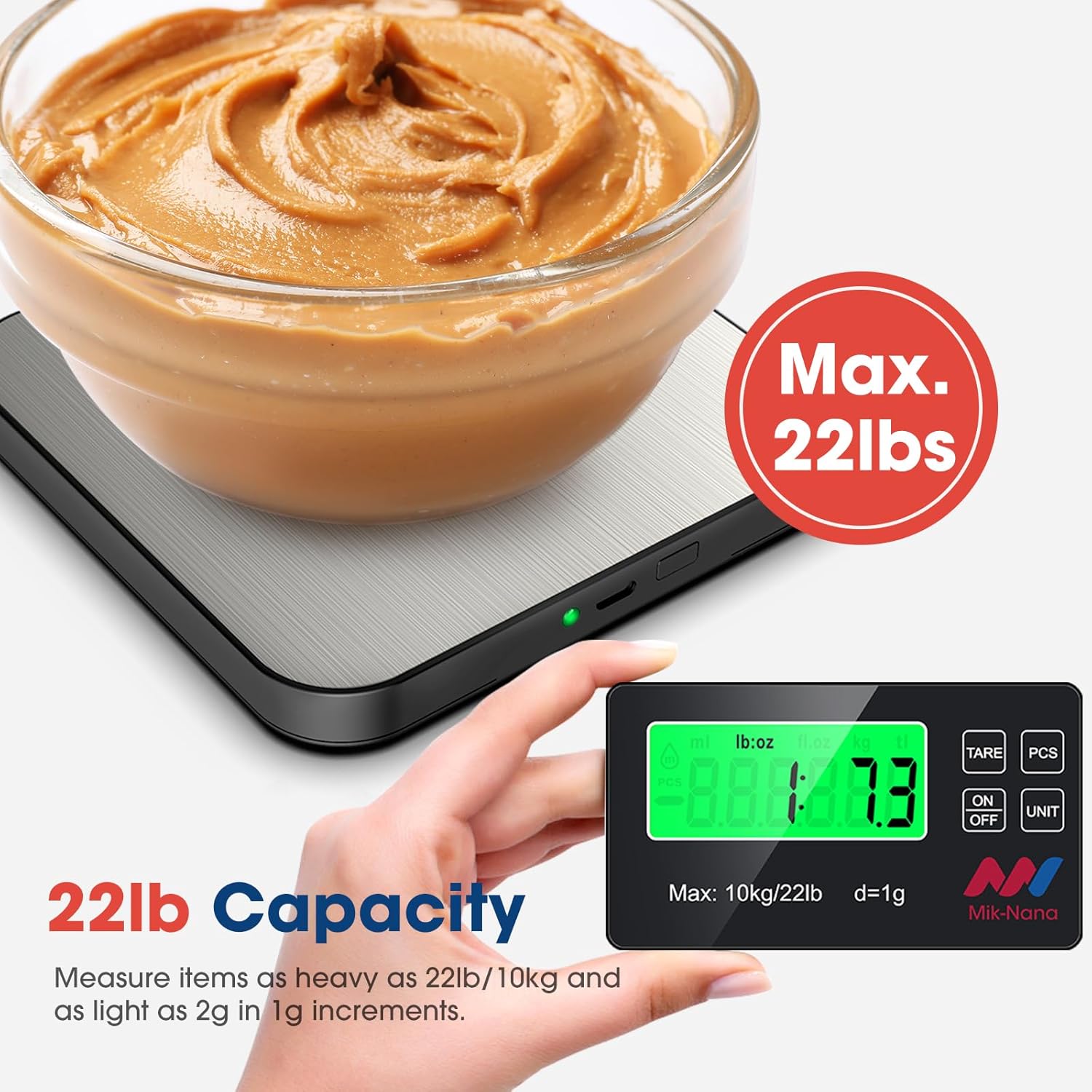 22lb Digital Kitchen Scale wit – обзор и цена Kitchen Baking Cooking