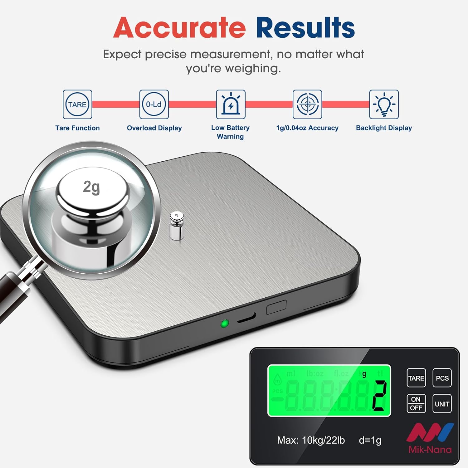 22lb Digital Kitchen Scale wit – обзор и цена Kitchen Baking Cooking
