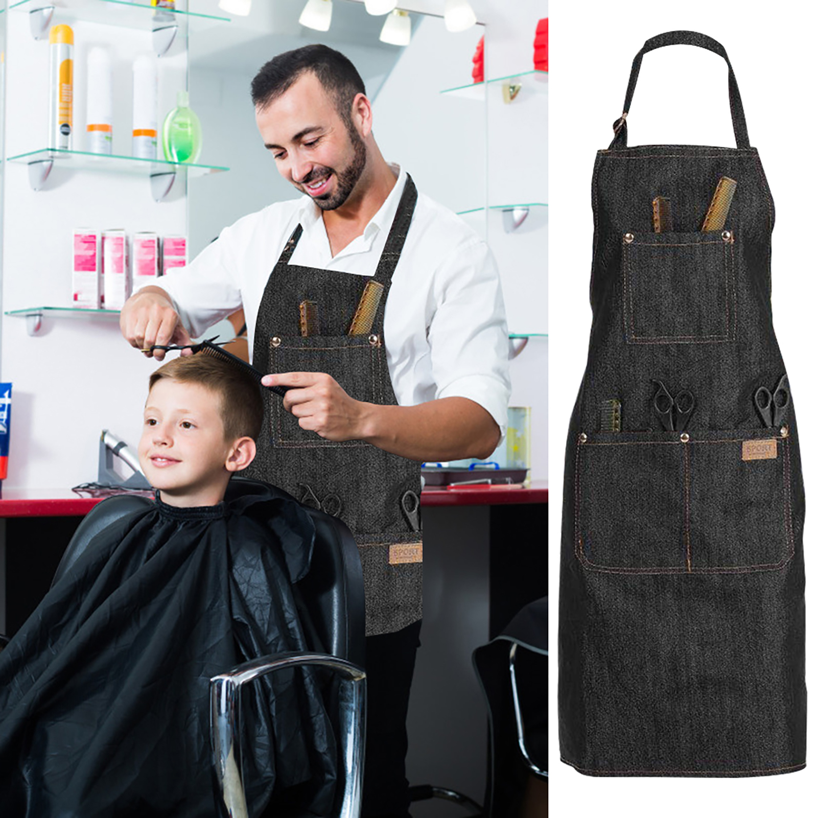 Denim Apron Salon Working Clot – обзор и цена Kitchen Baking Unit