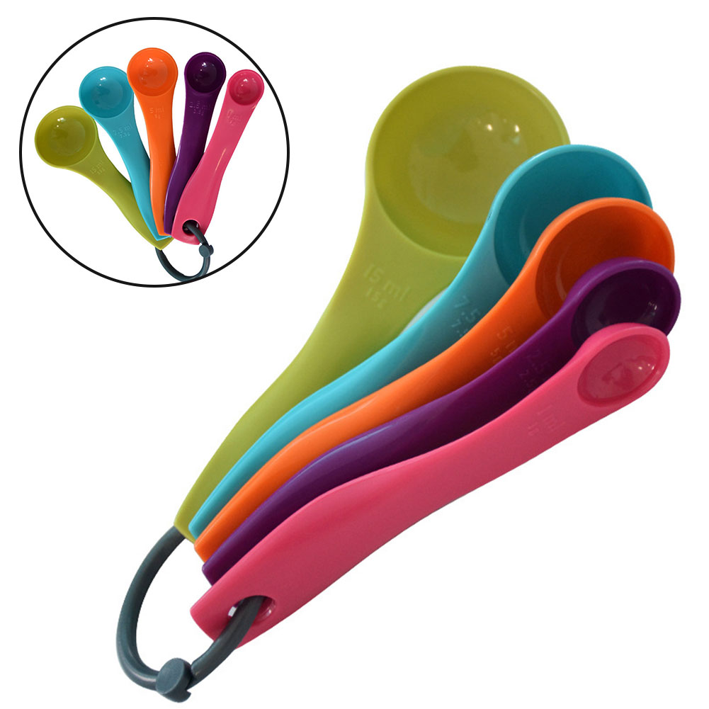 5-Piece Colorful Salt Oil Spoo – обзор и цена Kitchen Baking Utensil Set