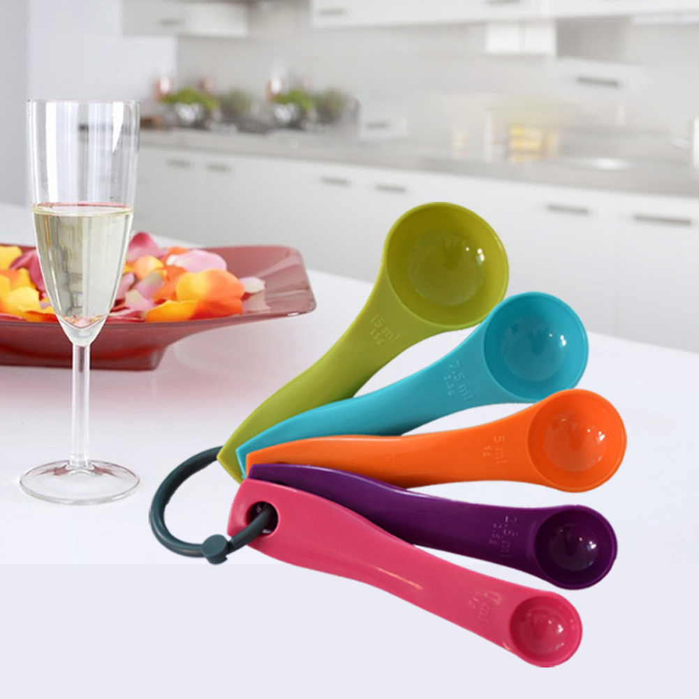 5-Piece Colorful Salt Oil Spoo – обзор и цена Kitchen Baking Utensil Set