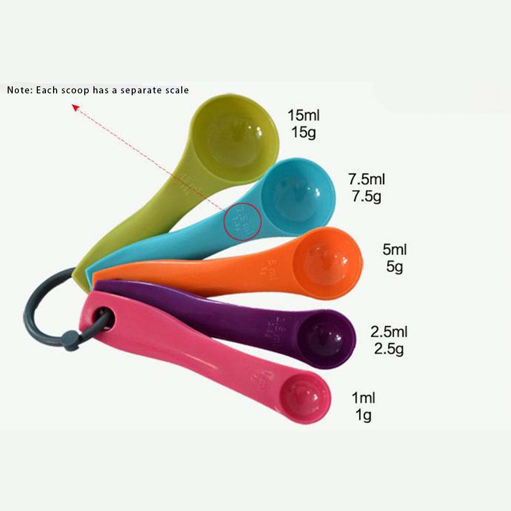5-Piece Colorful Salt Oil Spoo – обзор и цена Kitchen Baking Utensil Set