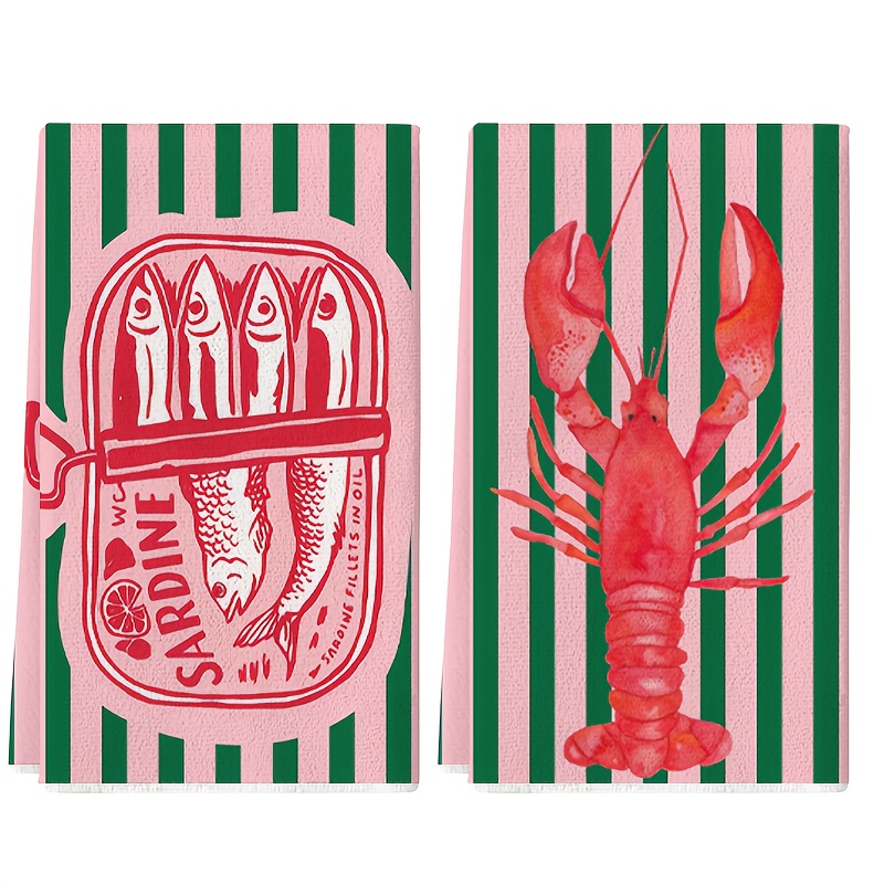 2Pcs, American Retro Striped S – обзор и цена Kitchen Baking Cloth