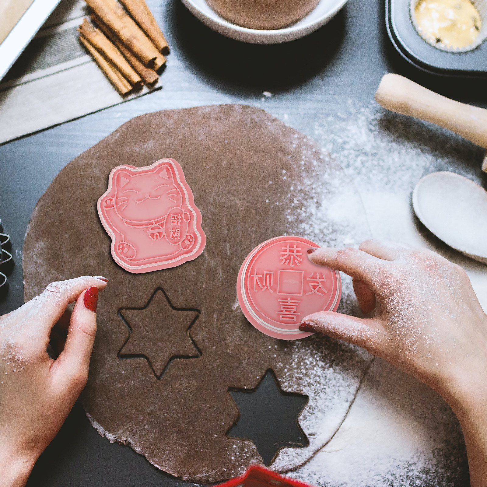 8Pcs New Year Cookie Molds Cre – обзор и цена Kitchen Accessories For Baking