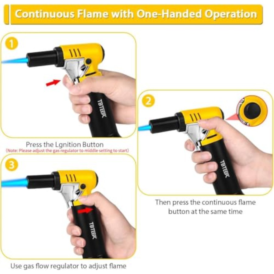 Butane Torch with Fuel Gauge T – обзор и цена Kitchen Baking Torch