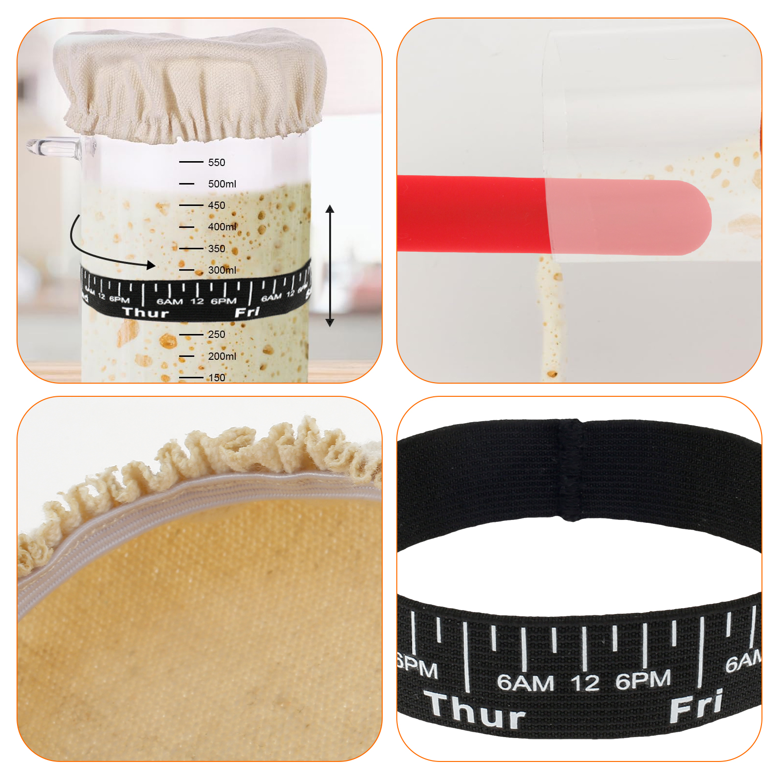 7Pcs Dough Starter Jar Laber S – обзор и цена Kitchen Baking Cloth
