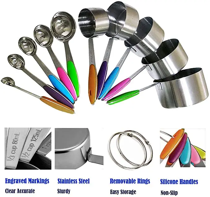 Measuring Cups and Spoons Set, – обзор и цена Kitchen Baking Utensil Set