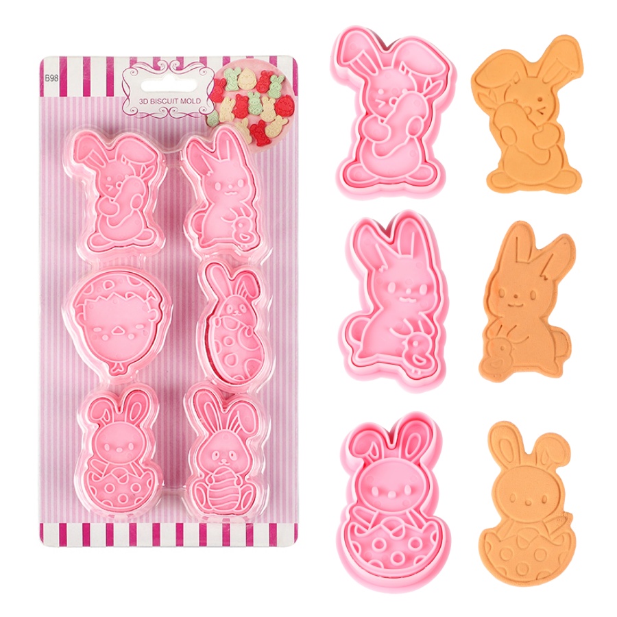 6pcs/Set Easter Bunny Cookie C – обзор и цена Kitchen Accessories For Baking