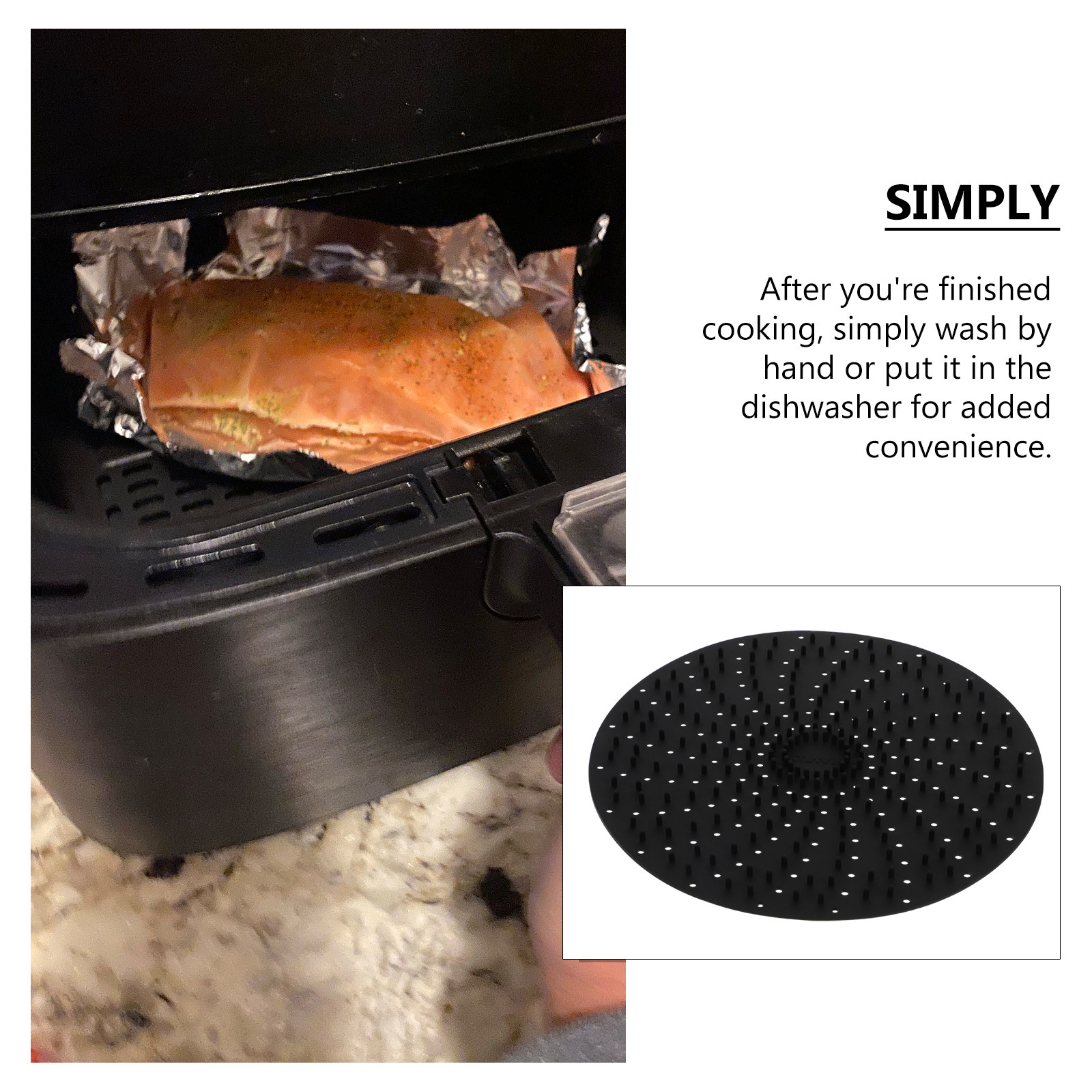 1Pcs Air Fryer Mat Silicone Re – обзор и цена Kitchen Accessories For Baking